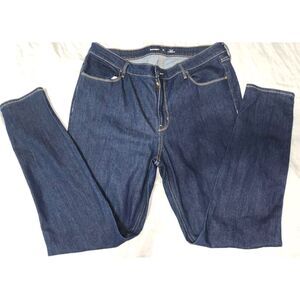 Old Navy High Rise WOW Super Skinny Dark Denim Jeans Stretch Women's 16 Long